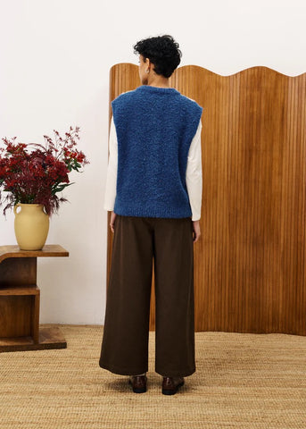 FRNCH Shiba Knitted Vest - Blue
