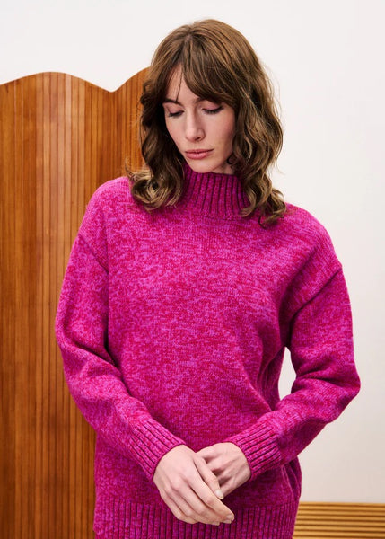 FRNCH Perrein Knitted Sweater - Fuchsia