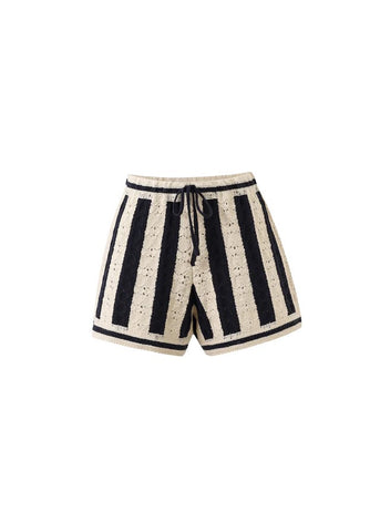 FRNCH Cinnamon Knitted Shorts - Navy