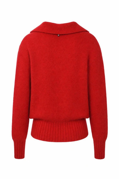FRNCH Polo Knitted Mirai Sweater - Red