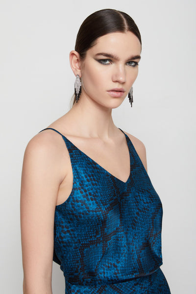 Ottod'Ame Snake Print Camisole Top - Blue