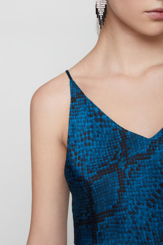 Ottod'ame Snake Print Camisole Top - Blue