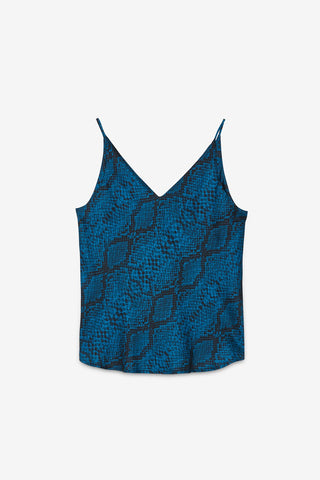 Ottod'ame Snake Print Camisole Top - Blue