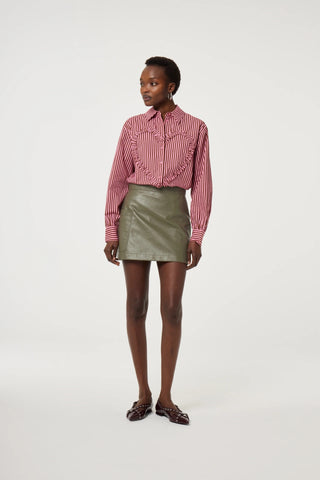 Fabienne Chapot Alex Heart Blouse - Mocha Brown / Petal Pink