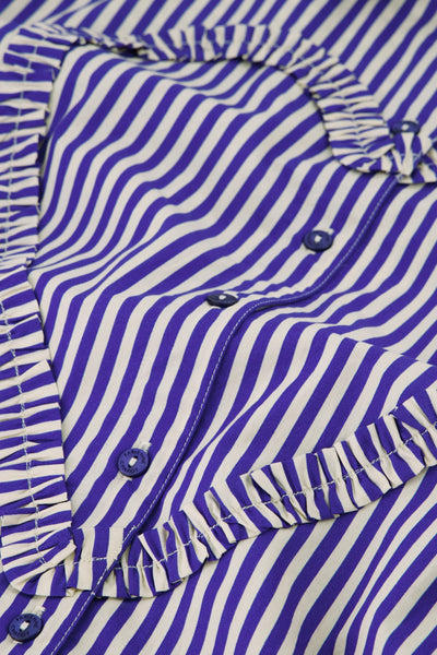 Fabienne Chapot Alex Heart Blouse - Cosy White / Royal Cobalt Blue