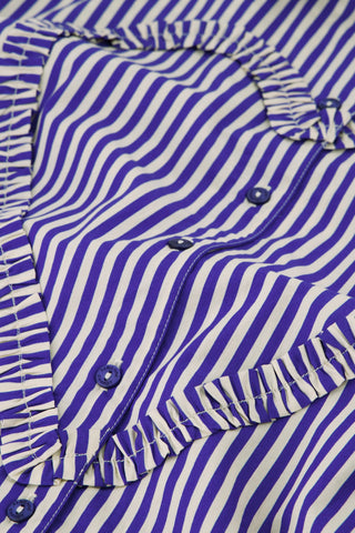 Fabienne Chapot Alex Heart Blouse - Cosy White / Royal Cobalt Blue