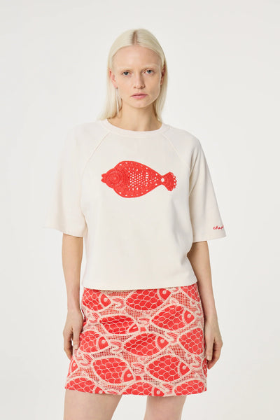 Fabienne Chapot Nanda Short Sleeve Sweater - Ecru