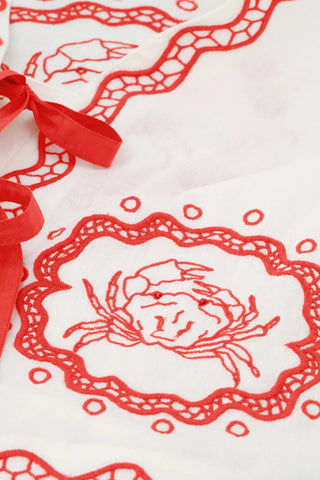 Fabienne Chapot Serviette Blouse - Cosy White / Tangerine Tango