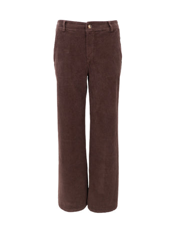 Black Colour BCCora Corduroy Box Trouser - Coffee