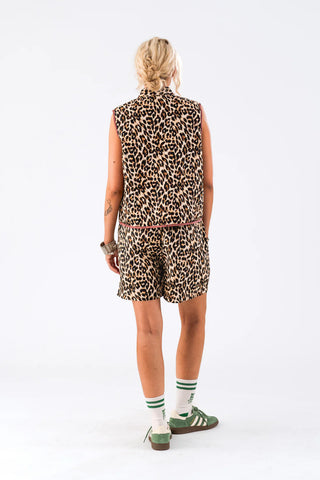 Lollys Laundry CairoLL Quilted Vest - Leopard Print