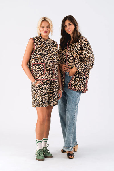 Lollys Laundry CairoLL Quilted Vest - Leopard Print