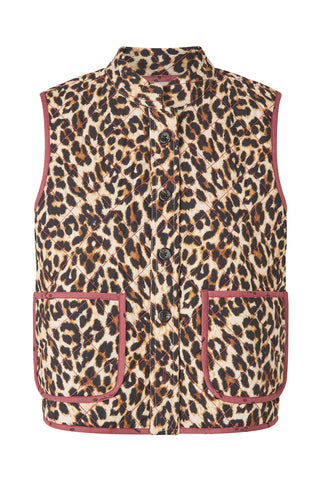 Lollys Laundry CairoLL Quilted Vest - Leopard Print