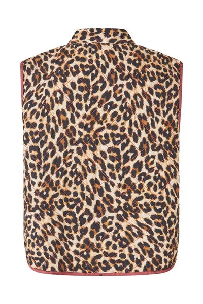 Lollys Laundry CairoLL Quilted Vest - Leopard Print