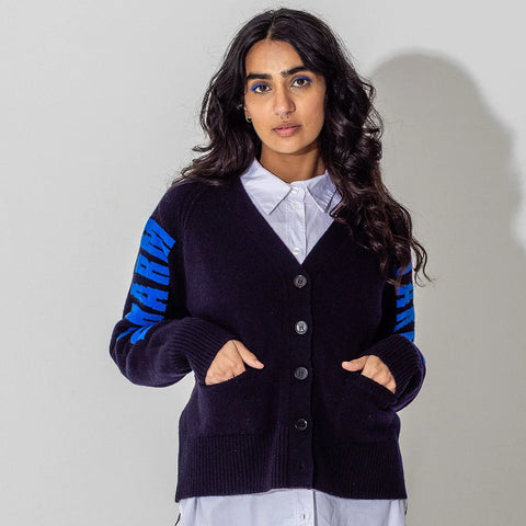 Black & Beech Do No Harm Take No Shit Cardigan - Navy & Klein