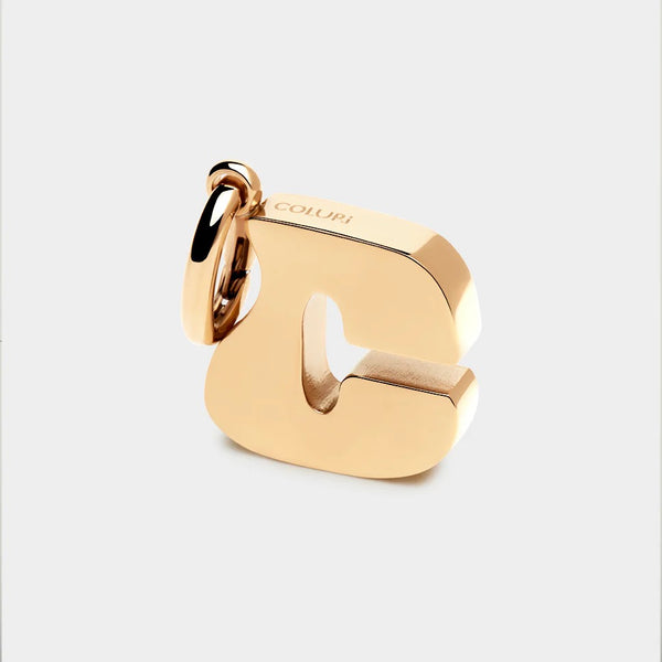 COLURi Letter C Charm - Gold Plated