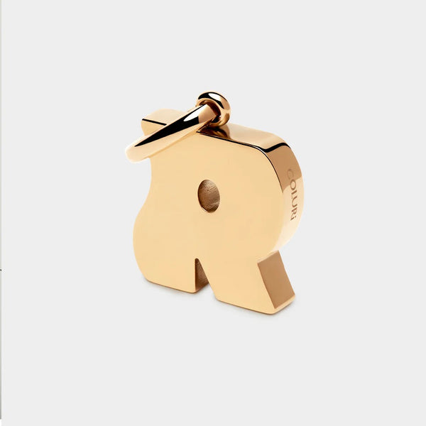 COLURi Letter R Charm - Gold Plated