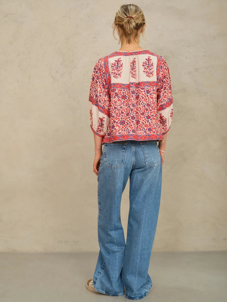 M.A.B.E. Apparel Delia Jacket - Red / Navy