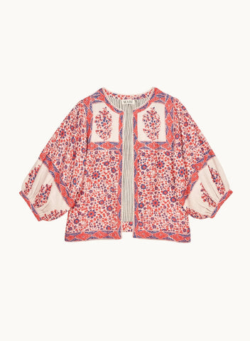 M.A.B.E. Apparel Delia Jacket - Red / Navy