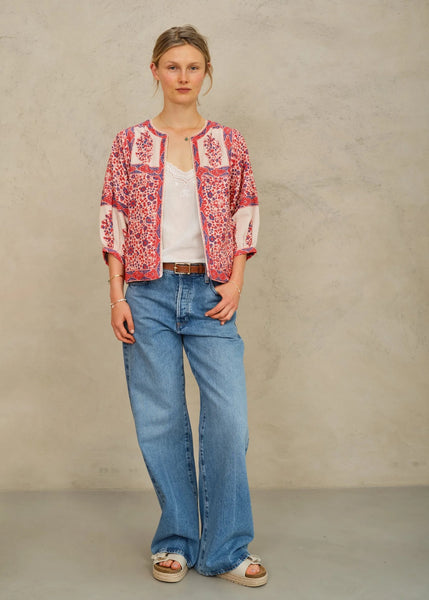 M.A.B.E. Apparel Delia Jacket - Red / Navy