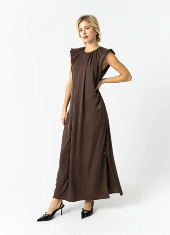 Coster Copenhagen Draped Dress - Warm Brown