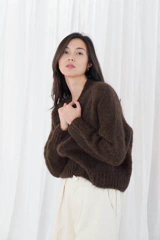 TWNS Maevane Cardigan - Chocolate