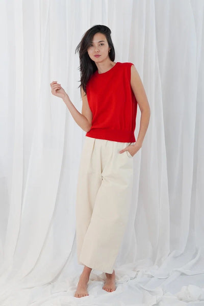 TWNS Durango Sleeveless Round-neck Knit - Red