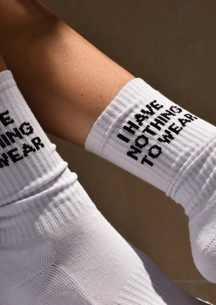 Soxygen 'I have nothing to wear' Sock - White One Size