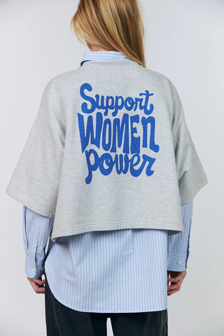 Lollys Laundry DanLL Boxy Sweatshirt - Marl Grey