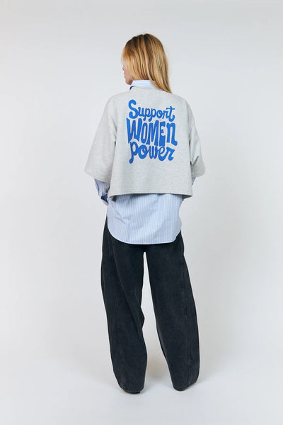 Lollys Laundry DanLL Boxy Sweatshirt - Marl Grey
