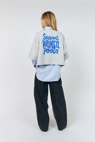 Lollys Laundry DanLL Boxy Sweatshirt - Marl Grey