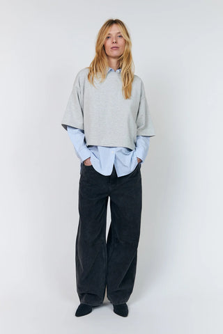 Lollys Laundry DanLL Boxy Sweatshirt - Marl Grey