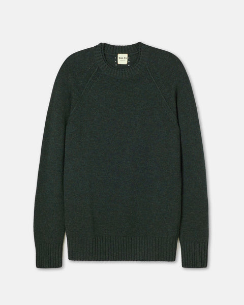Salts Cashmere Split Crew Neck Sweater - Charcoal