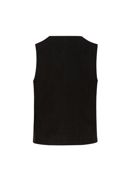 Coster Copenhagen Emina Linen Vest - Black