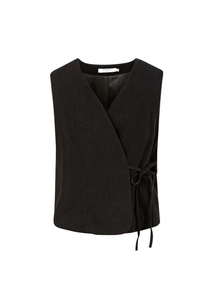 Coster Copenhagen Emina Linen Vest - Black