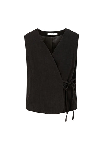 Coster Copenhagen Emina Linen Vest - Black