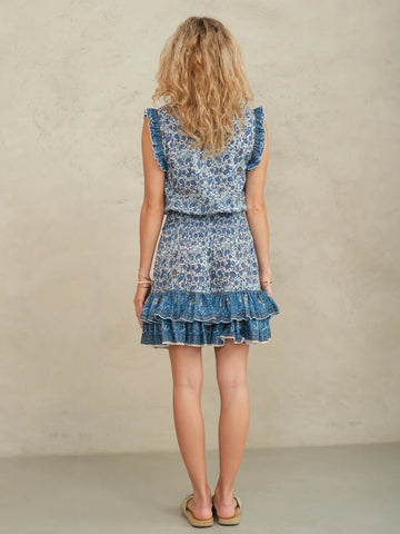 M.A.B.E. Apparel Esti Print Sundress - Blue