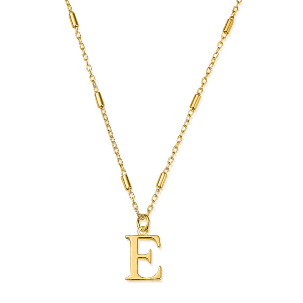 ChloBo Iconic Initial Necklace 'E' - Gold