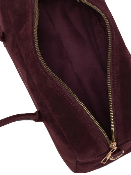 Every Other Suede Effect Bowling Bag - Burgundy