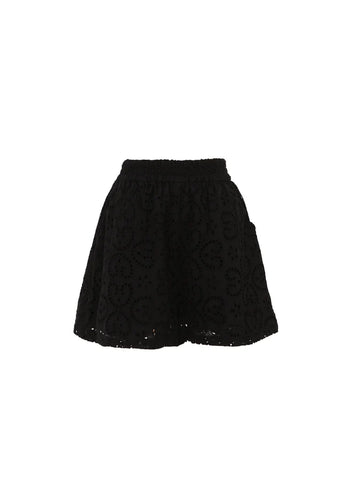 FRNCH Chiara Embroidered Shorts - Black