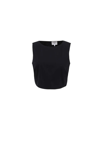 FRNCH Lola Cropped Backless Top - Navy