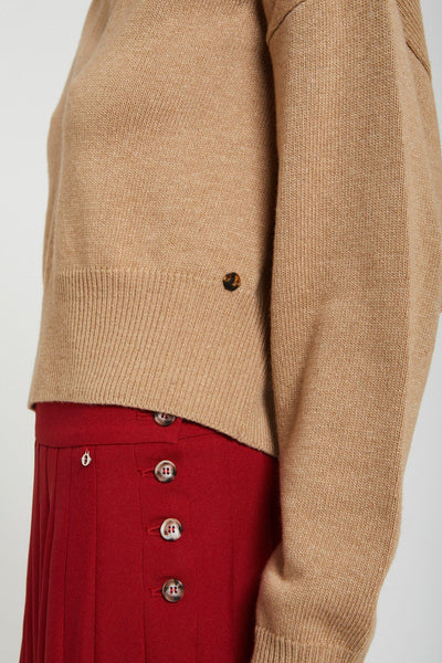 Ottod'ame Cashmere Blend Jumper - Camel