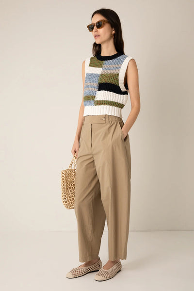 VI.VE.RE Thea Barrel Leg Trouser - Sand