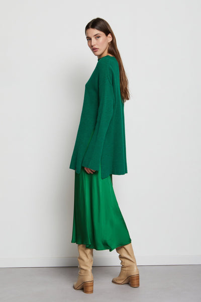Ottod’ame Viscose Midi Skirt - Emerald