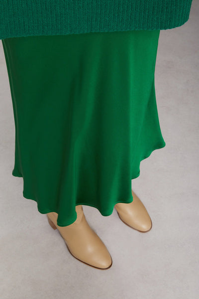 Ottod’Ame Viscose Midi Skirt - Emerald