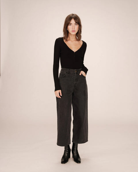 Grace & Mila Jonas 7/8 Jean - Washed Black