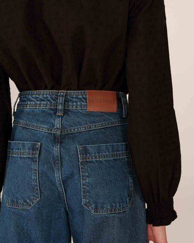 Grace & Mila Jonas 7/8 Jean - Denim Medium Blue