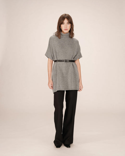 Grace & Mila Saison Knitted Polo - Anthracite