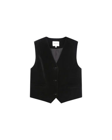 Grace & Mila Totem Velvet Waistcoat - Black