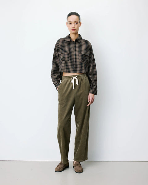 Grace & Mila Liberty Corduroy Trousers with Drawstring - Khaki