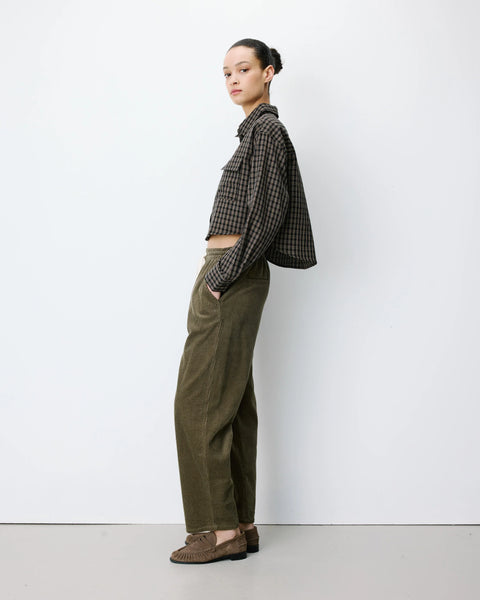 Grace & Mila Liberty Corduroy Trousers with Drawstring - Khaki